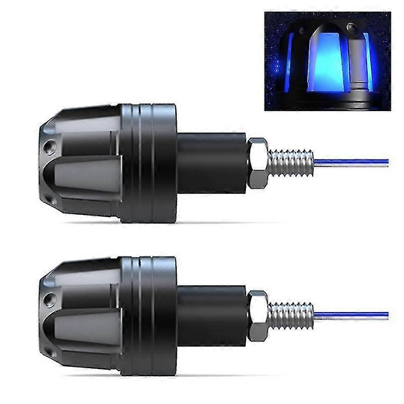 2pcs 12V Moto Led Guidon Fin Clignotant Lumière Clignotant Poignée Barre de Poignée Clignotant Latéral Marqueur Coin Lampe Éclairage