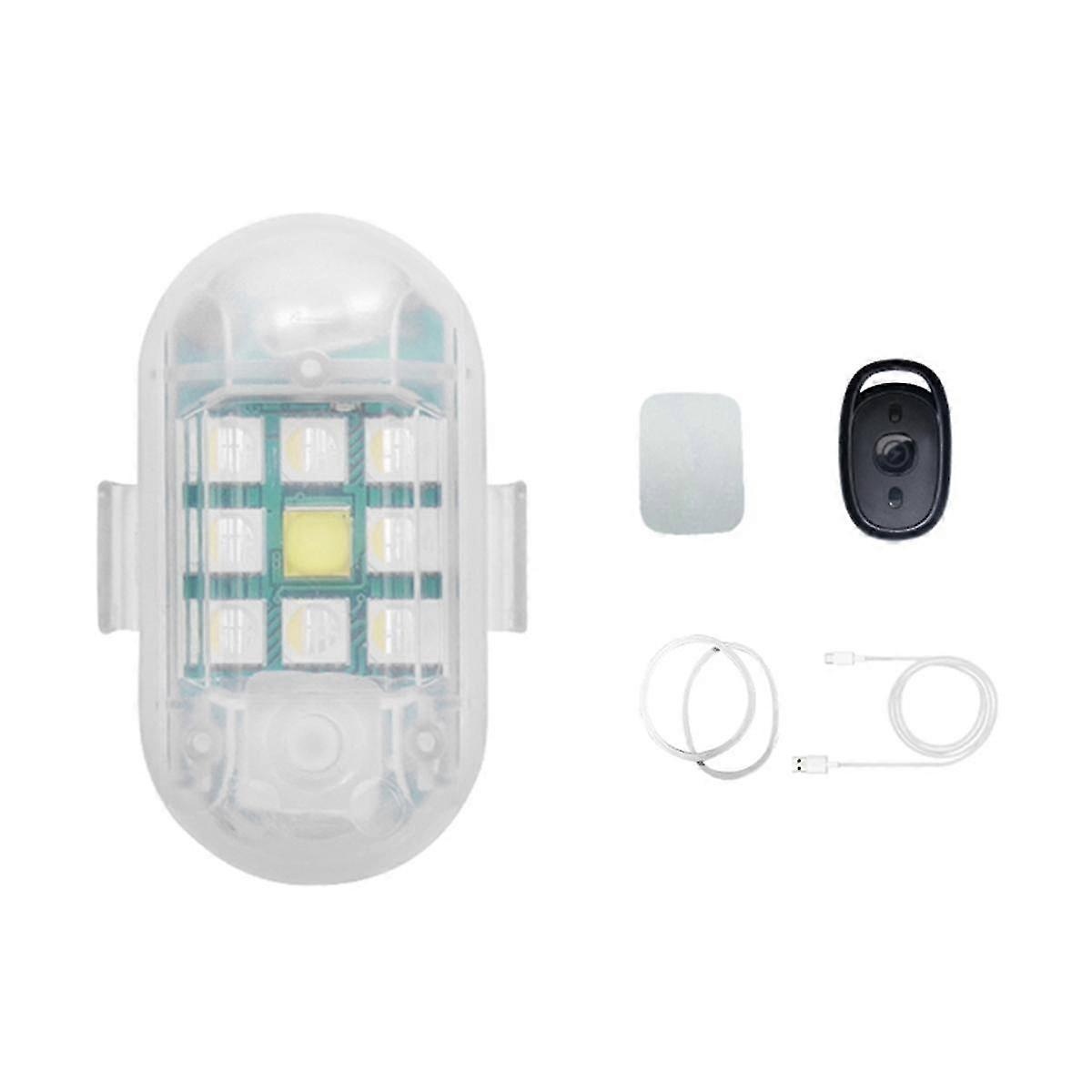 2.4G Wireless Flash Indicator Anti-Collision Remote Control Signal Light 9 Lamp Beads USB Rechargeable