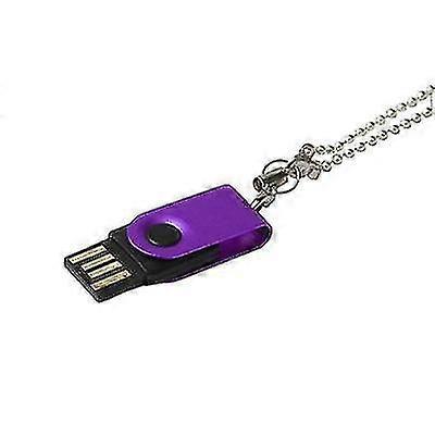 mini rotatable usb flash disk (4gb), purple