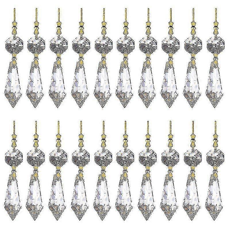 Pack Of 20 Diy Transparent Teardrop Chandelier Chandelier Parts Beads