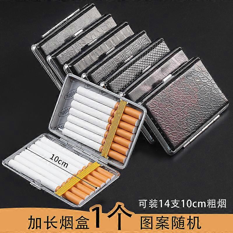 10Cm Lengthened Cigarette Box 20 Pcs Men's Portable Leather Cigarette Case Retro Cigarette Box Cigarette Accessories Belt Clamp