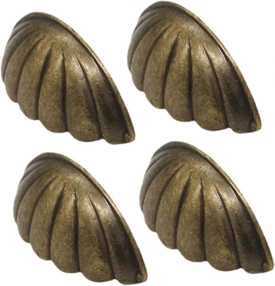 4pcs Shell Handle Vintage Drawer Knobs Cabinet Door Knobs Antique Knobs Retro Cabinet Pulls Vintage Cabinets Pulls Antique Drawer Handles Kitchen Pull