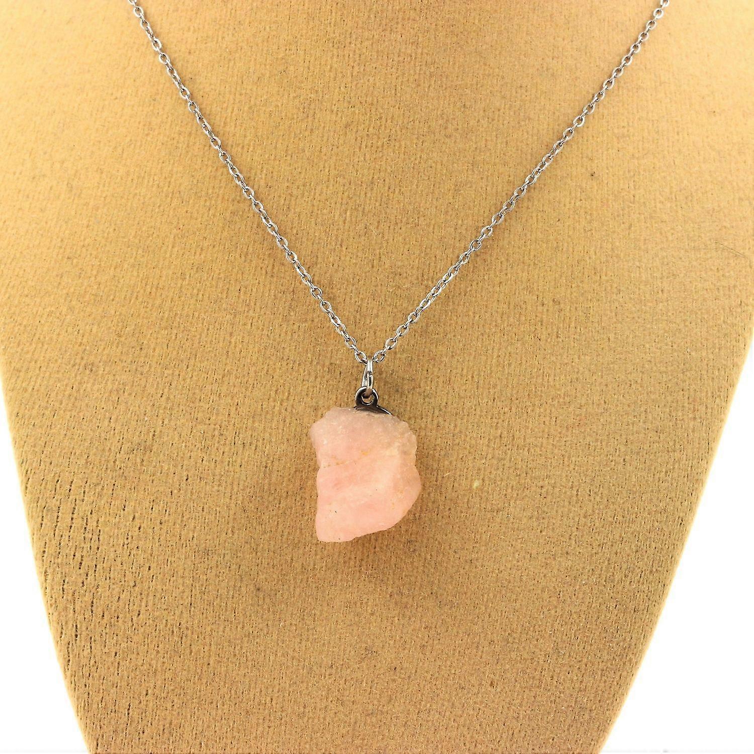 Raw Morganite necklace 14.31 carats