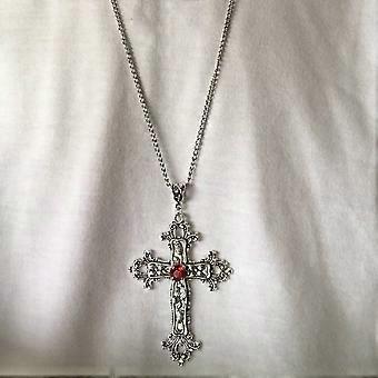 Gothic Religious Cross Pendant Choker Necklace - Y2K Vintage Dark Alloy Necklace For Men & Women - View #13