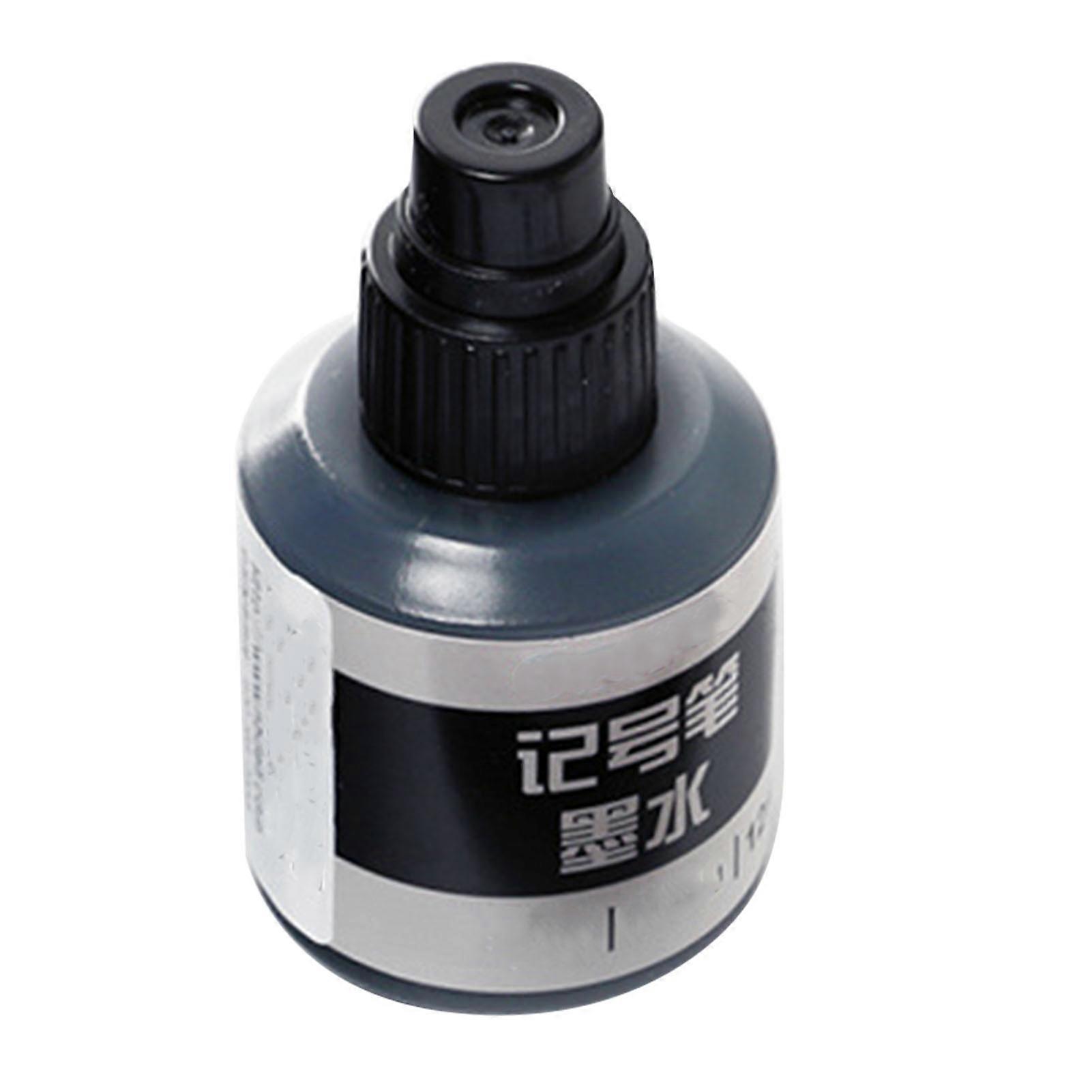 Marker Ink Waterproof Fade Resistant Quick Refilling Oil Marker Refill Ink with Drop Dispensing System 12ml Black