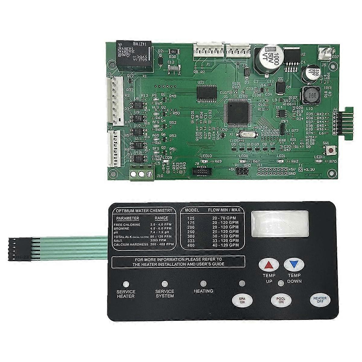 42002-0007S Control Board Kit W/ 472610Z Switch Pad Replace for Master LP Series Pool/Spa Heater El