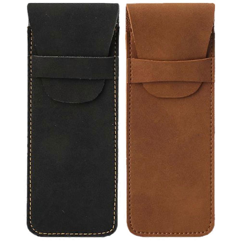 2 قطعة القلم كم حبر القلم واقية الحقيبة الجلود حبر جاف القلم الأكمام ل DIY