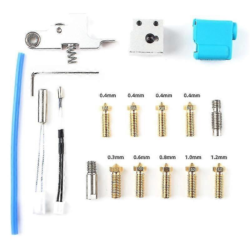 For Artillery 3d Printer Sidewinder X1 Genius Nozzle Hotend Silicone Sleeve Thermistor Heating Pipe Heated Block Kit