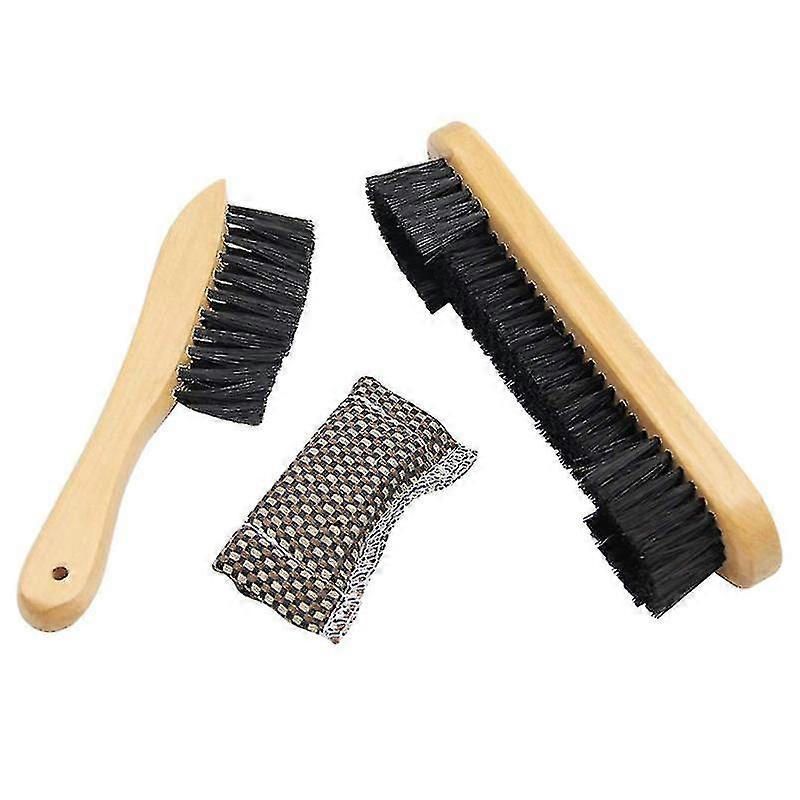 3 Pcs In 1 Set Billiard Table And Rail Brush Wooden Handle Pool Table Cleanning Tool Wipe Cloth Sheet Billiard Snooker And Pool Table Accessories