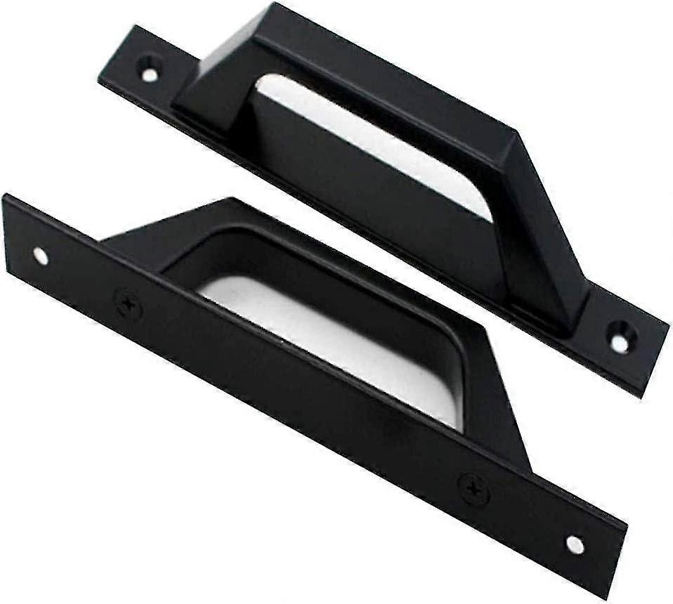 2pcs Black Sliding Barn Door Handle Kitchen/cabinet Drawer Handle