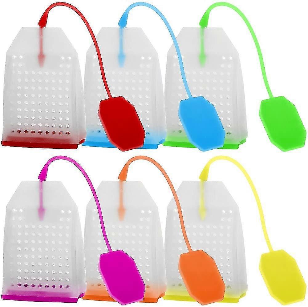 Set Of 6 Packs Of 6 Silicone Tea Filter Bags, Reusable Sterilizer