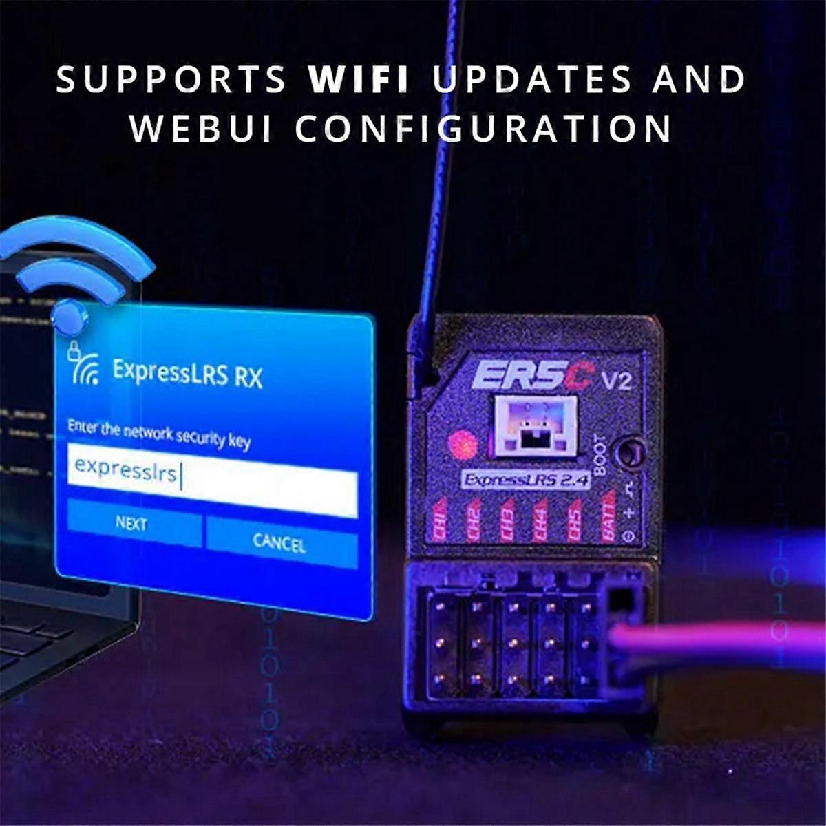 For ER3Ci 3CH RX Receiver 2.4GHz ELRS PWM Receiver Built in Antenna for RC FPV Car Boat Truck