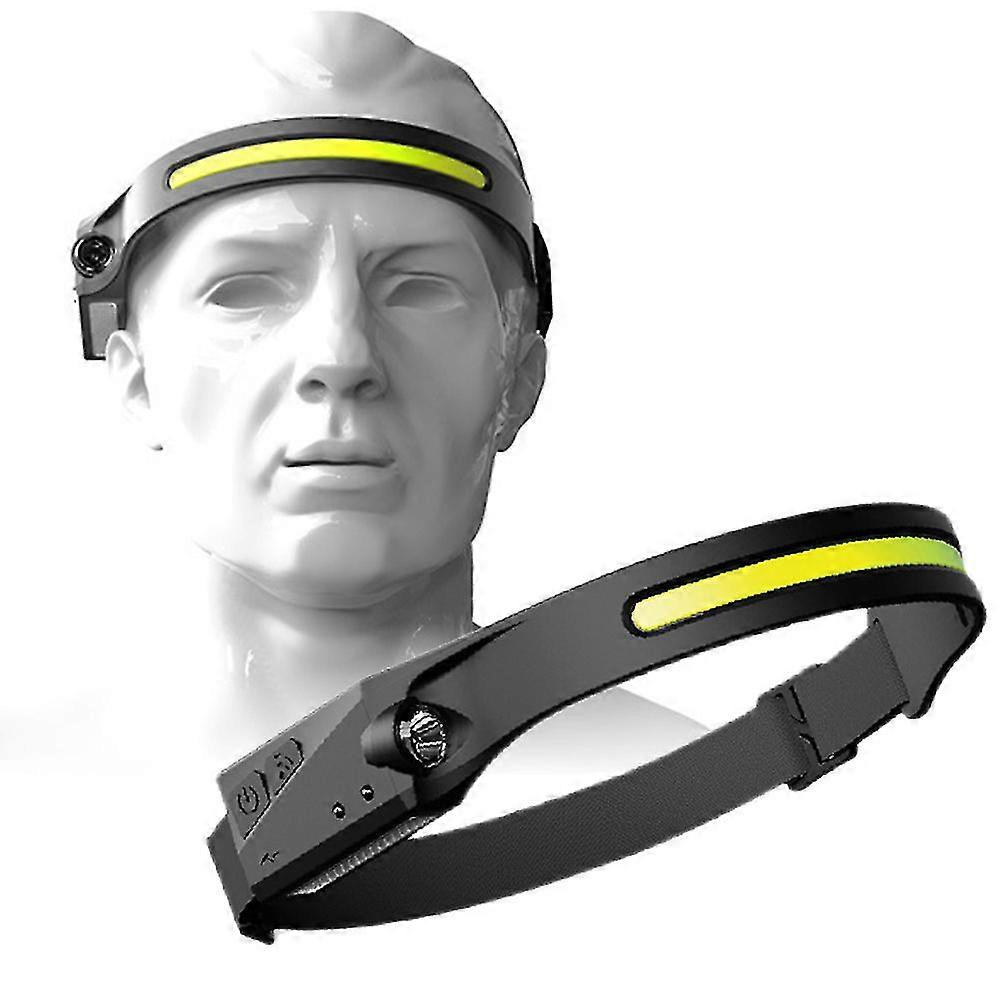 Rechargeable Headlamp Head Torch Led Motion Sensor Hiking Outdoor Head Light