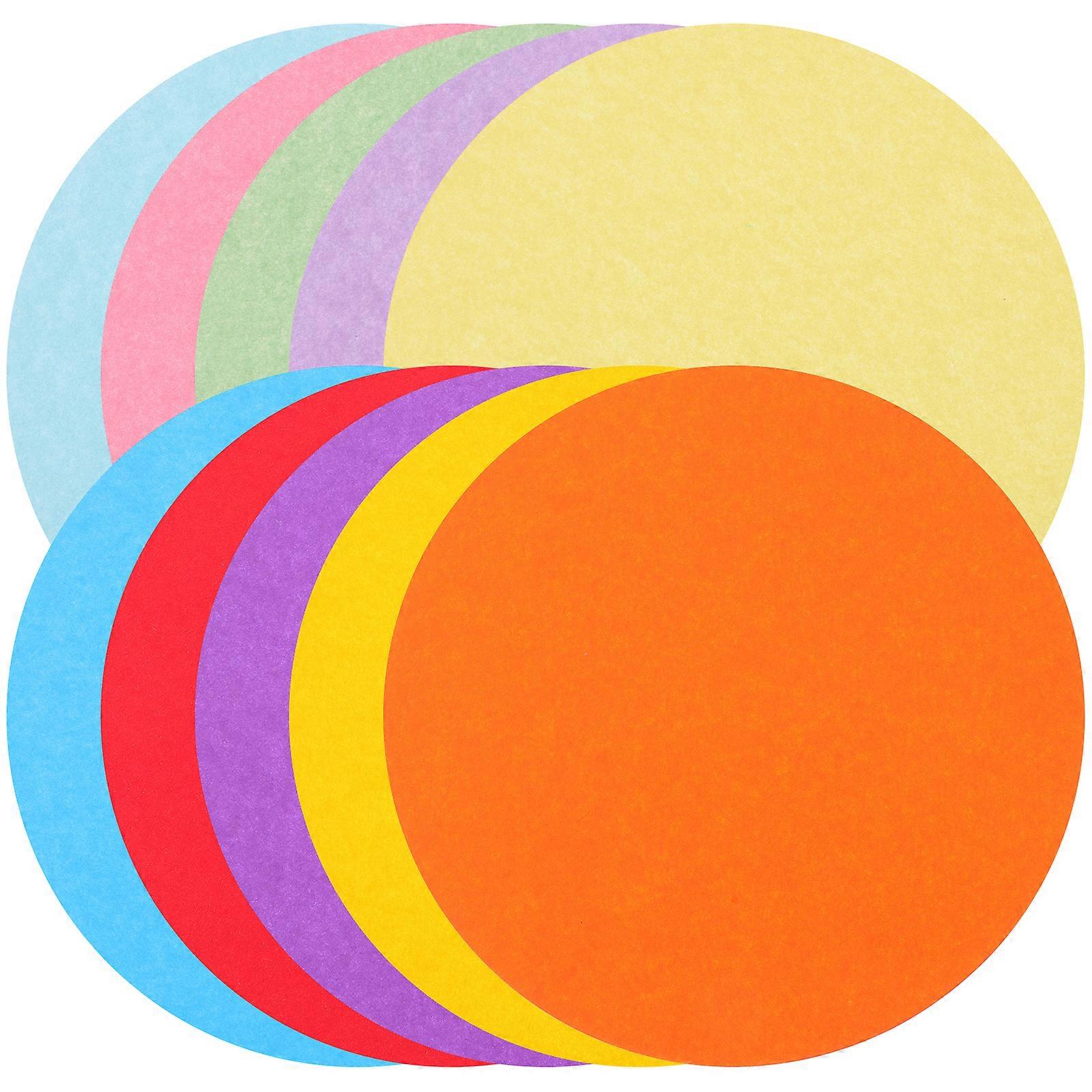 100 Sheets of Colored Round Paper Sheets Folding Paper Sheets Origami Craft Paper Kids Folding Paper