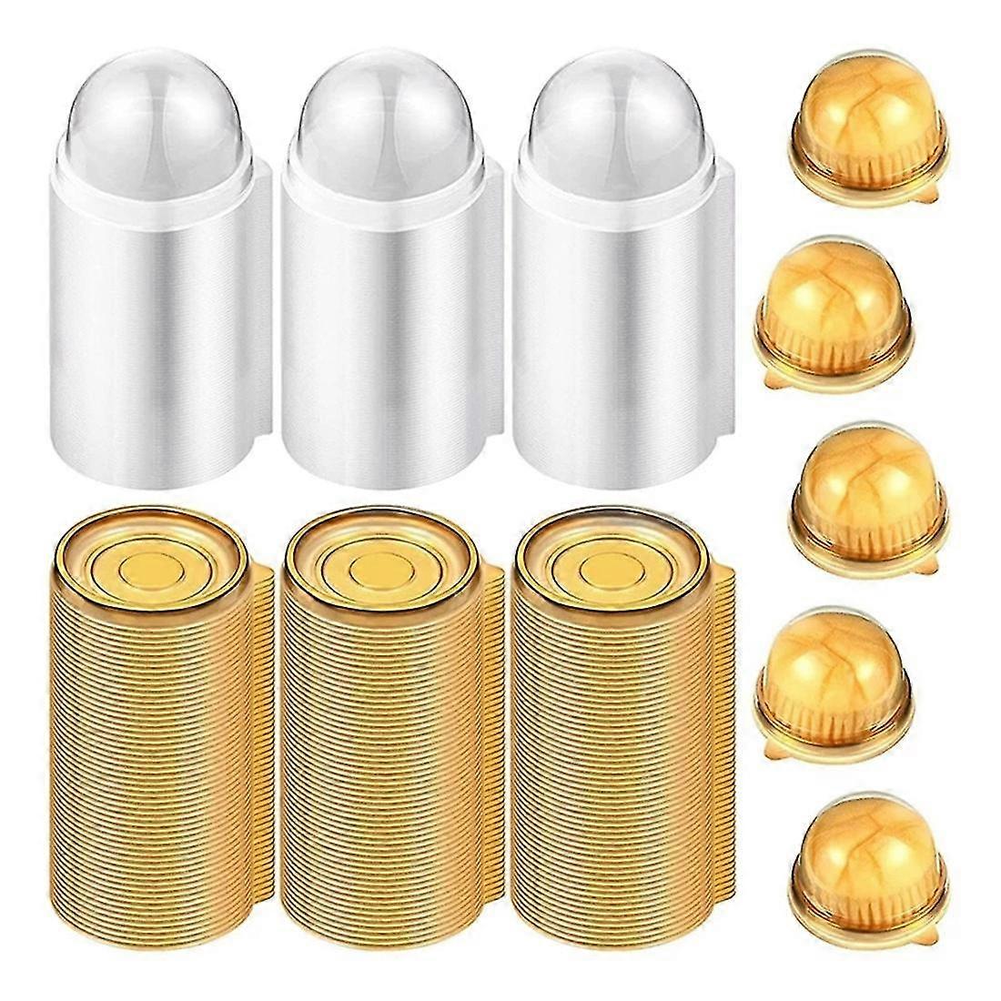 100pcs Plástico transparente Mini Cupcake Boxes Muffin Pod Dome Muffin Cake Container Box Cupcake individual