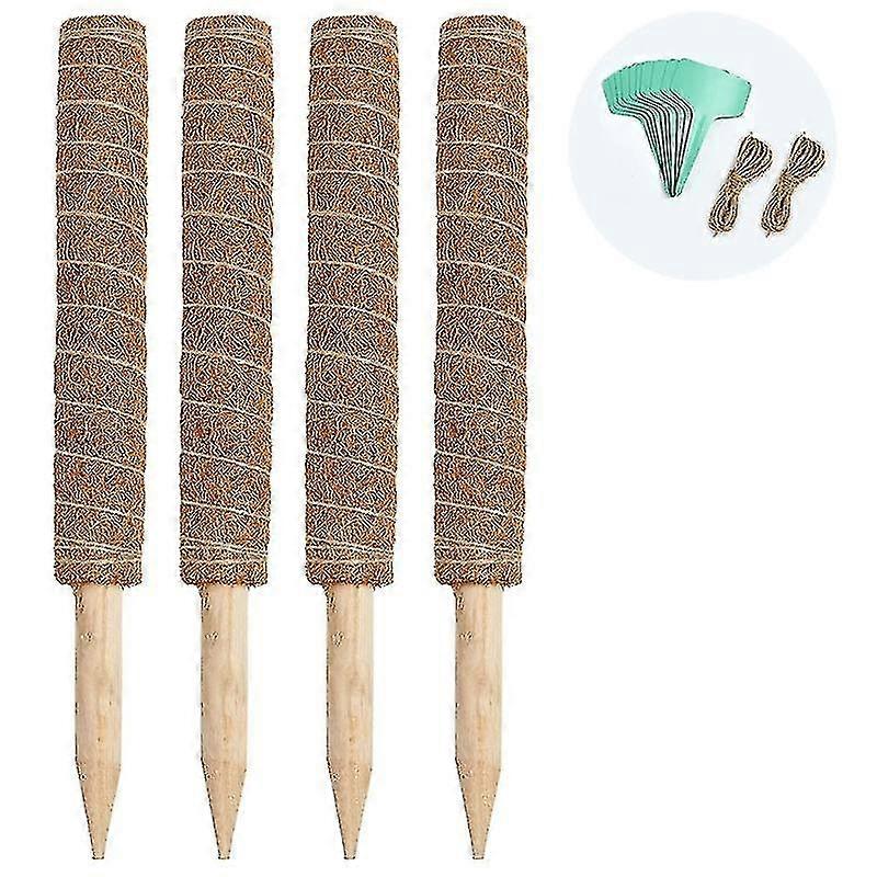 15.7inch Moss Stick, 4 Pcs Plant Support Compatible With Climbing Plants Monstera