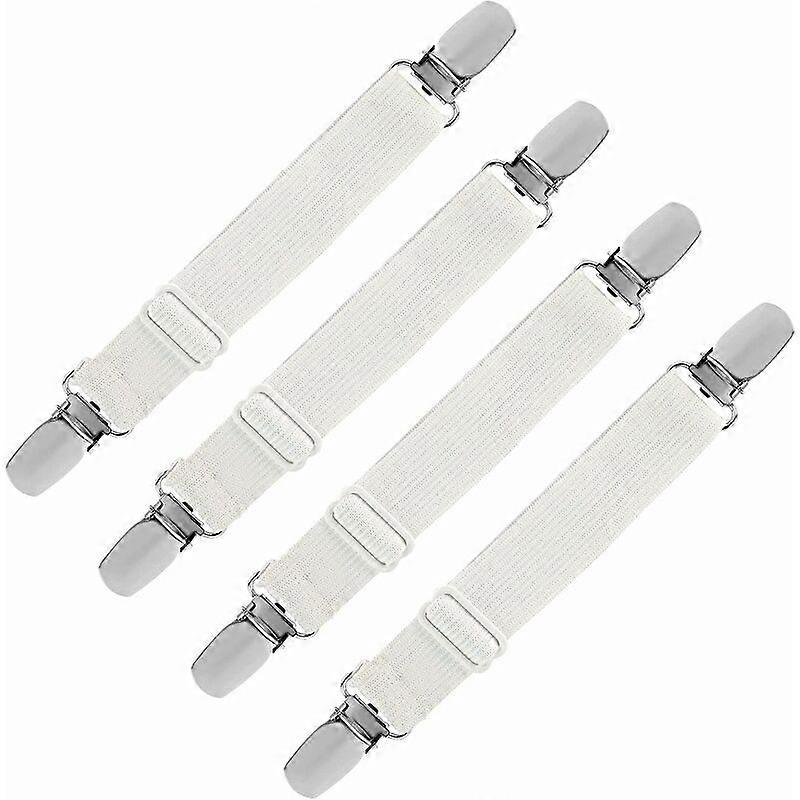 Elastic Fitted Sheet Stretcher, Adjustable Retainer Strap Fastener for Bed