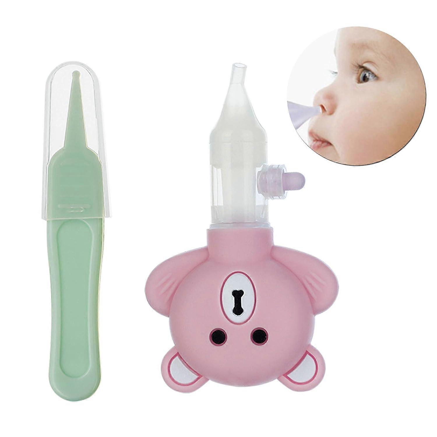 Neonatal Nasal Aspirator, Sputum Aspirator, Snot Tweezers Set, Odorless Silicone Nasal Cleaner, Easy to Remove, Clean and Reusable - Boxed for More P