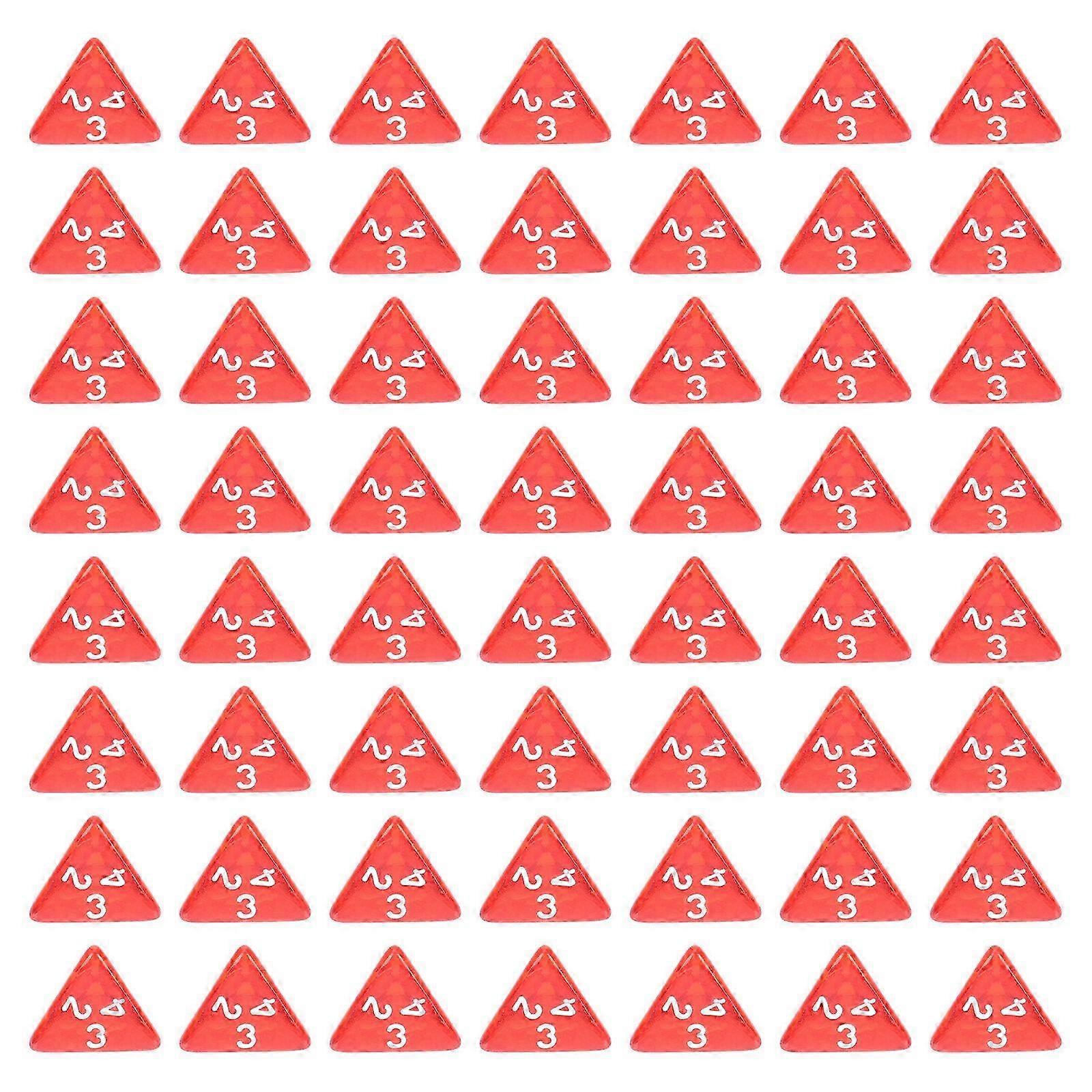 60 stuks meerzijdige dobbelstenen, polyhedrale dobbelstenenset D4 D&D TRPG Cup Games (rood)