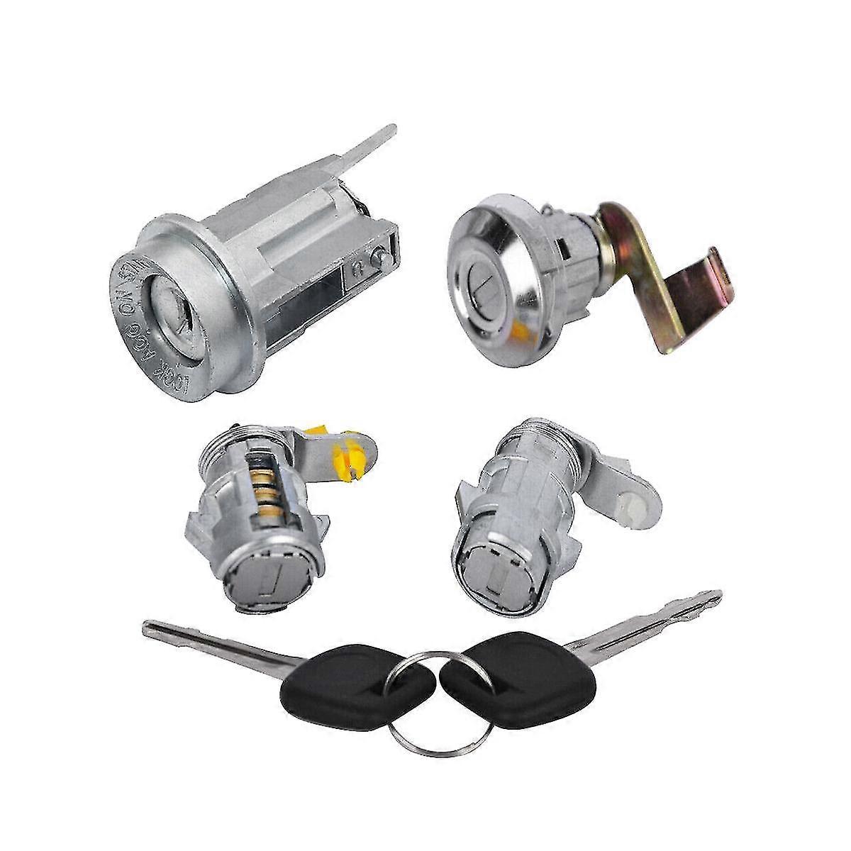 New Ignition Barrel & Door Locks & Lock W/2 Keys Compatible with Pickup Rn85 Ln106 1988-1997