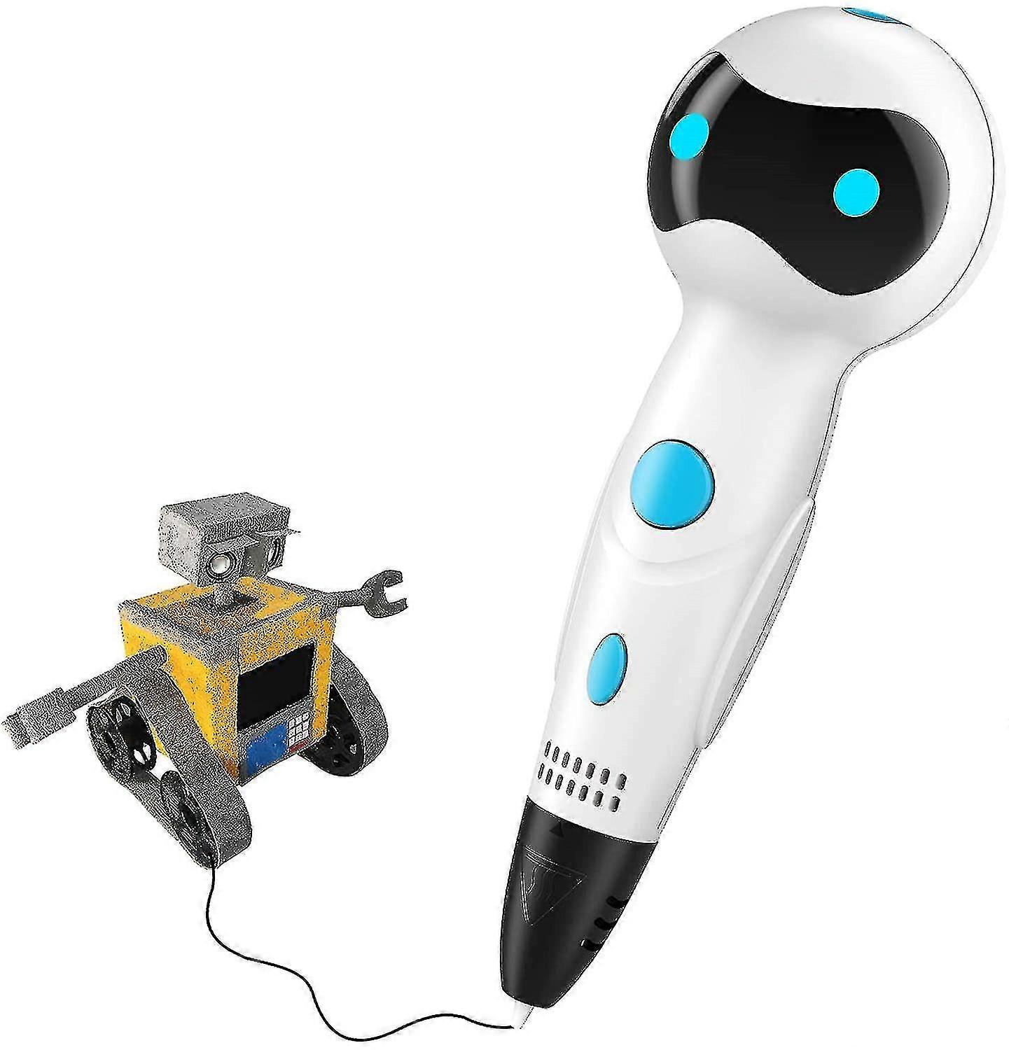 3d Pen, First Robot 3d Drawing Printing Printer Pen With Voice Prompts Pla Filament Refills Automatic Feeding, Best Birthday