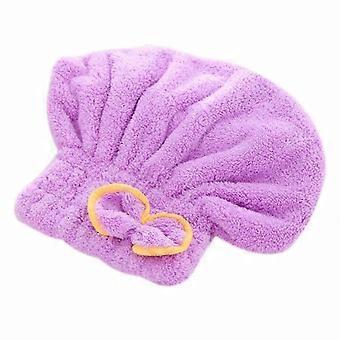 Quick-drying Hair Drying Hat Head Wrap Cap Bathing Super Absorbent Soft Velvet Shower Cap For Adults