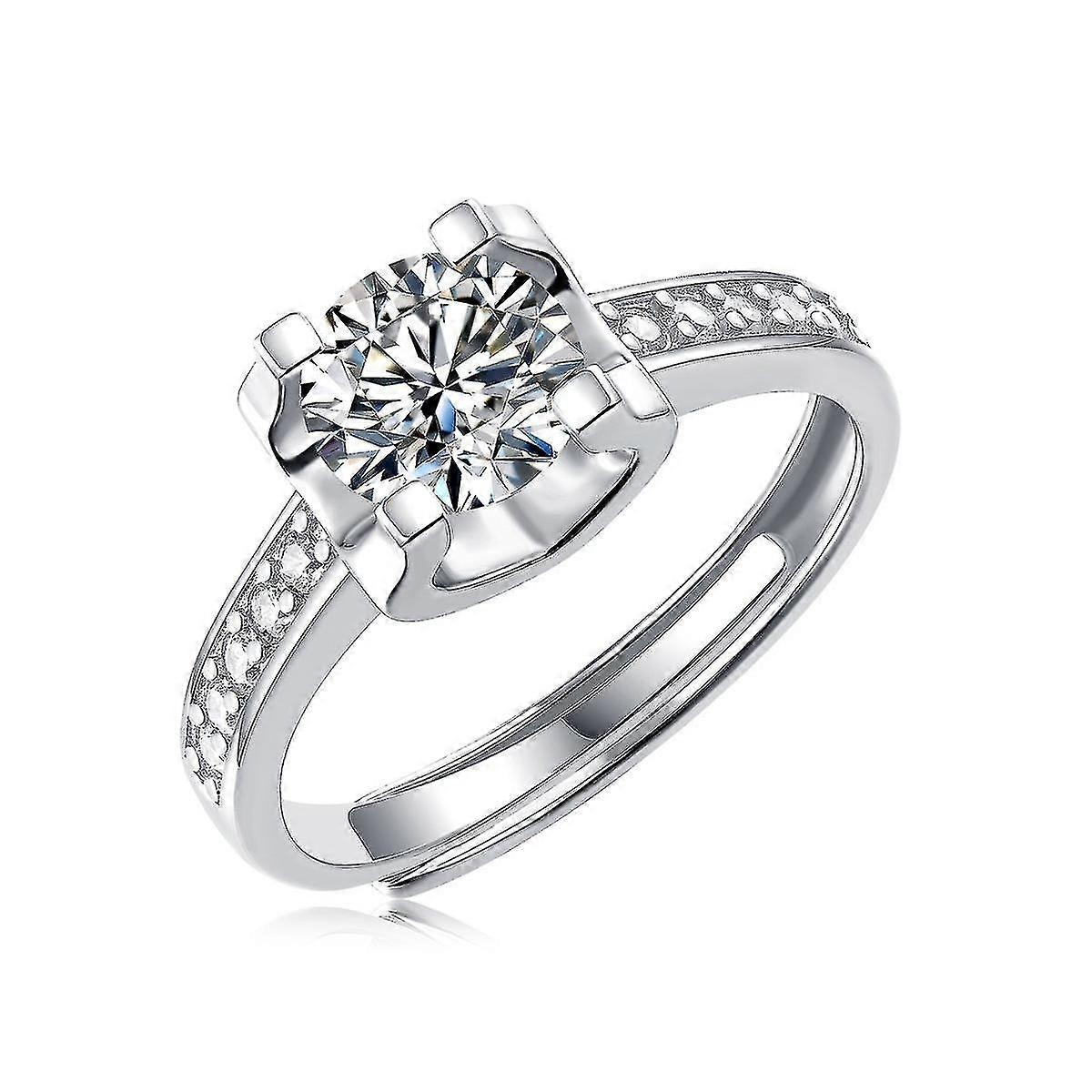 S925 Moissanite innlegg ring