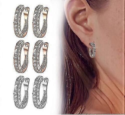 3 Par Dorina Earacupressure Magneterapi Detoxi Øreringe, Øre Akupressur Magneterapi Detox Øreringe Magnetisk Terapi Øreringe