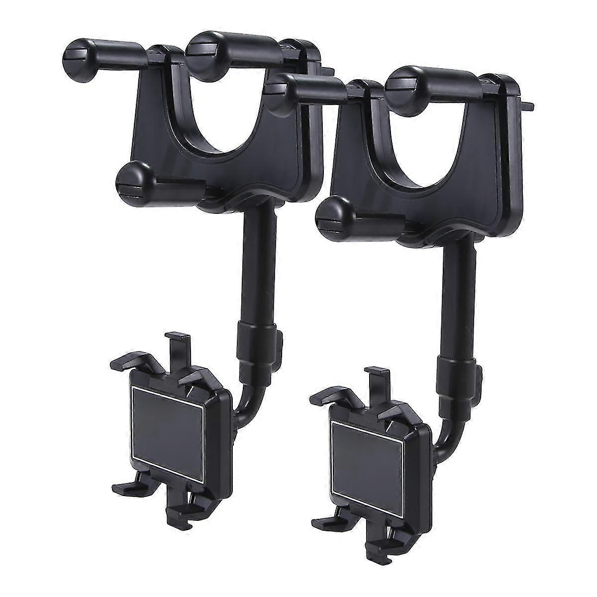 2pcs Car Rearview Mirror Bracket Cell Phone Bracket Three Claws Ar Navigation Car Multi-function 360 Bracket