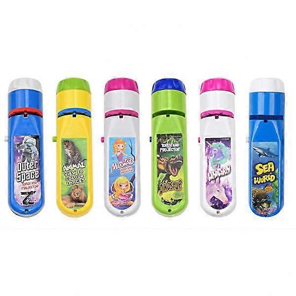 2x Projector Torch Lamp Flashlight Projection Learning Bedtime Night Light