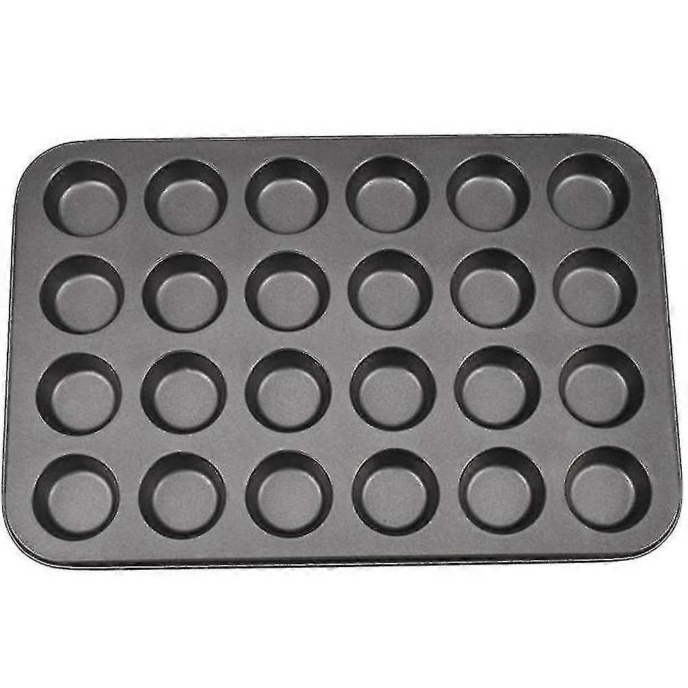 Forma antiaderente de aço carbono para mini muffins e macarons com 24 cavidades