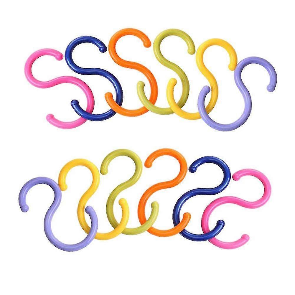Multi Purpose Plastic S Shaped Hook Pack Of 12