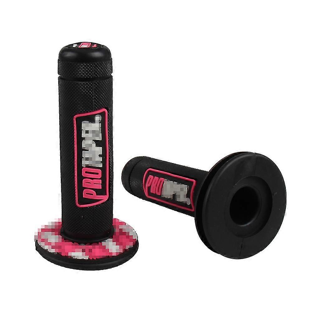 Red Rubber Gel Motorcycle Hand Grips - Fits 7/8" Handlebars - Comfort Grips For Sports Bikes