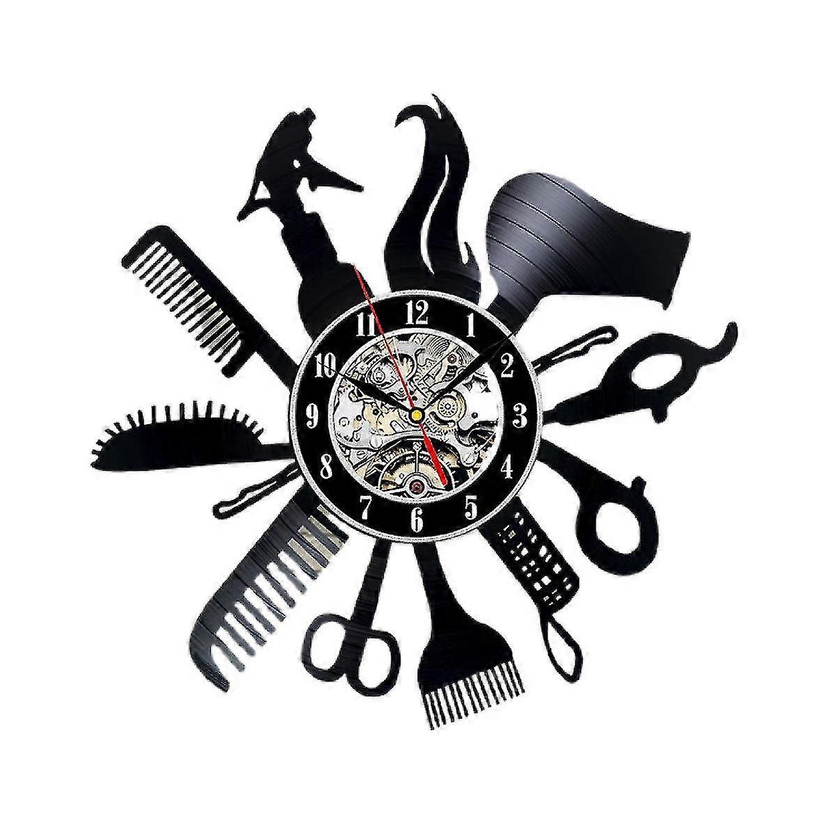 Kapper Vinyl Klok - Record Wall Art - Kapsalon Decor - Kapper Geschenken