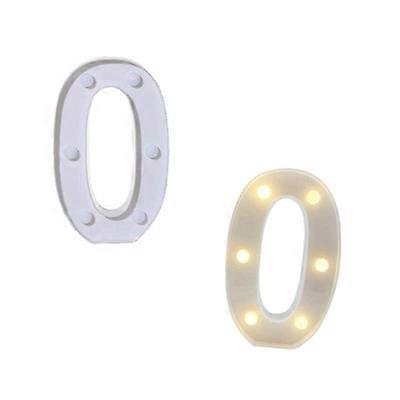 Numery LED Numery lamp 0 Ciepła biała dekoracja na przyjęcie urodzinowe