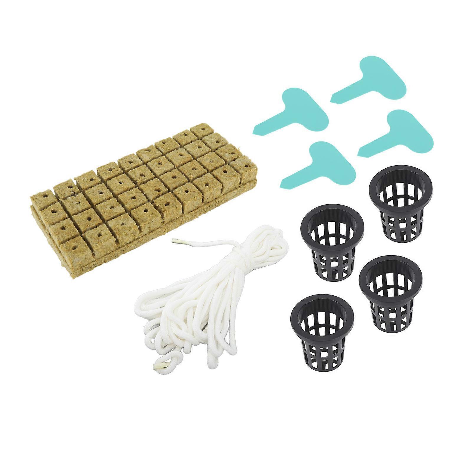 1. Home Hydroponics Mesh Net Cup Kit with 72 Set of 1 Inch Rockwool Cubes and 2 Inch Net Pots