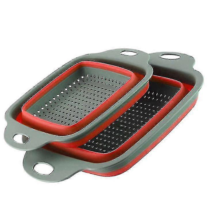 Silicone Foldable Drain Washing Basket Fruit Vegetable Organizer Storage