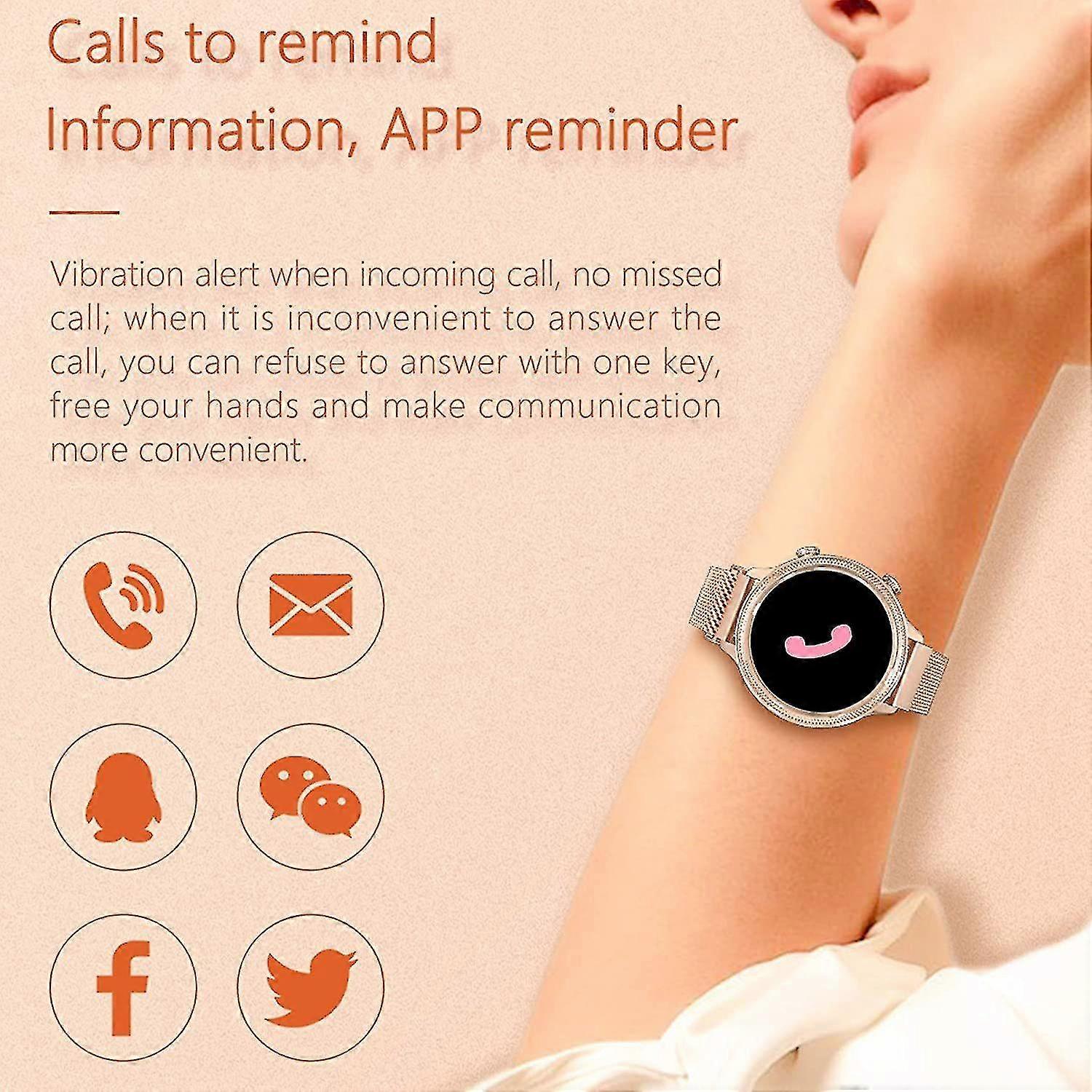 Smart Watch Women, Elegant And High Quality, Stainless Steel, Ip67