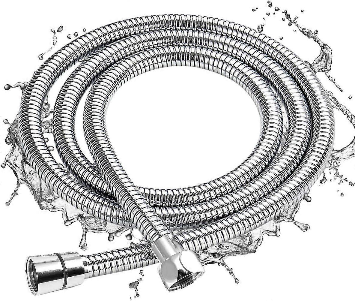 2-Meter Chrome Flexible Shower Hose - Anti-Explosion, Anti-Twist, and Anti-Corrosion