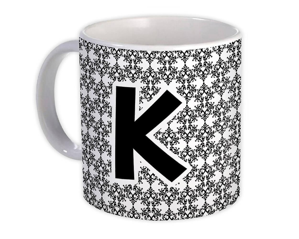Hediye Kupa: Monogram Harf K Alfabesi