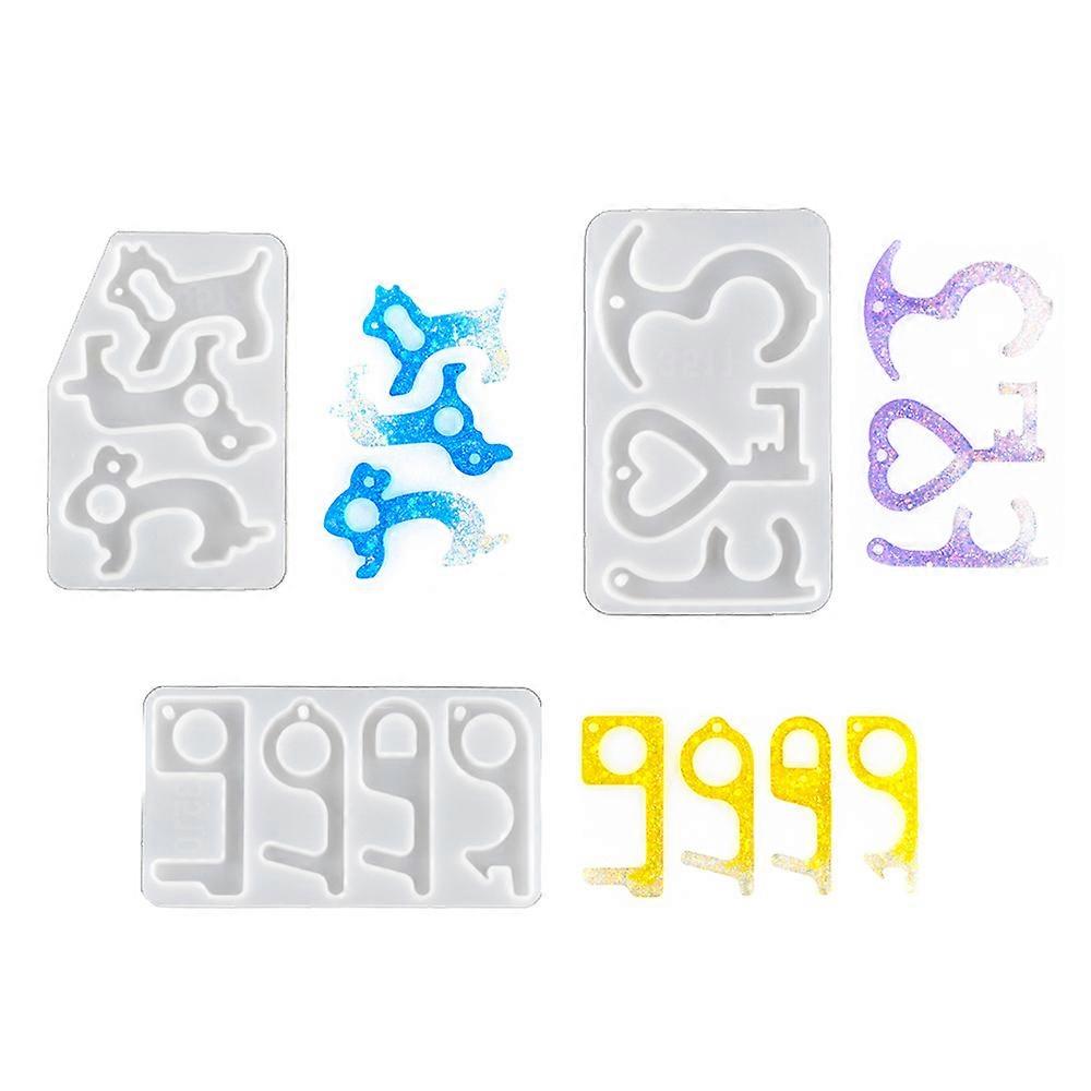 Epoxy Resin Molds Kit with Hole - DIY Keychain Pendant Unique Gift (63PACK)