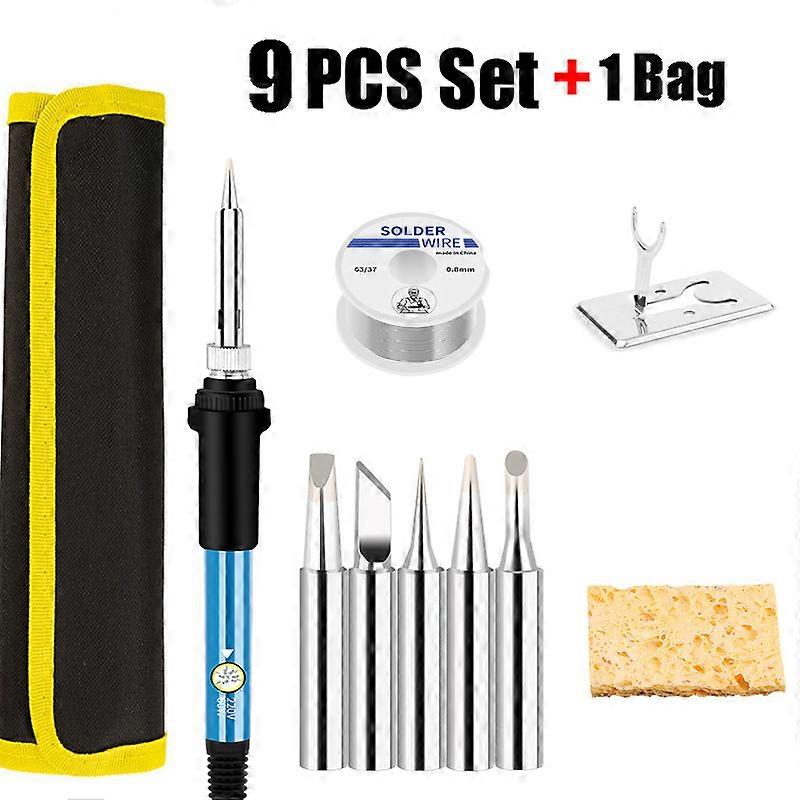 60W 220V/110V EU/US Adjustable Temperature Electric Soldering Iron Solder Tin Welding Solder Heating Nib Repair Tool