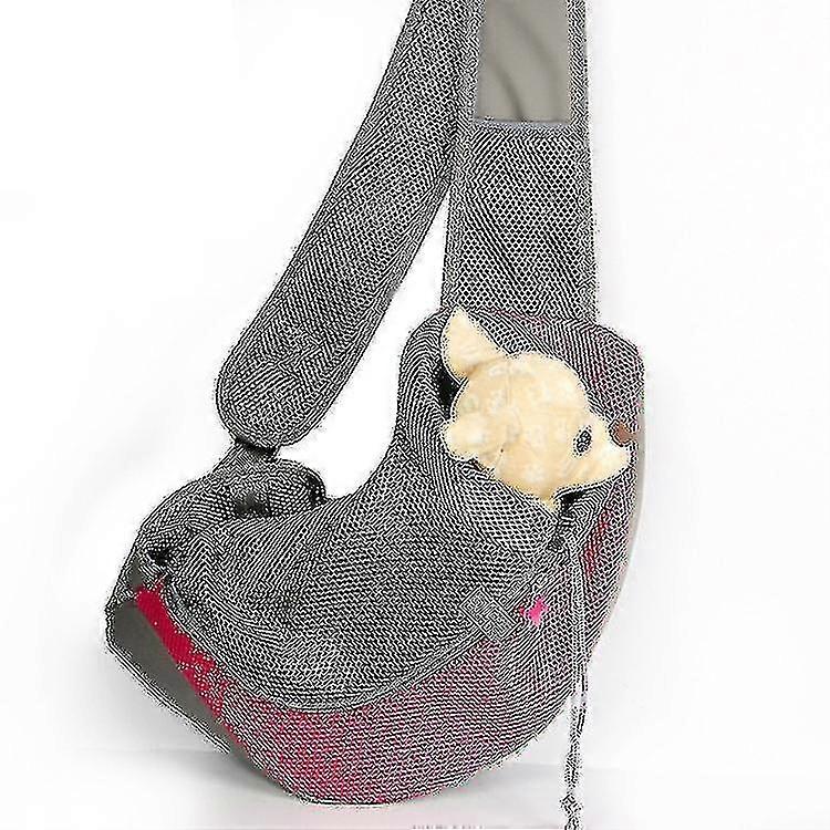 Chien et chat Sling Carrier Mains Libres Réversible Pet Papoose Sac, Sizesmall (magenta)
