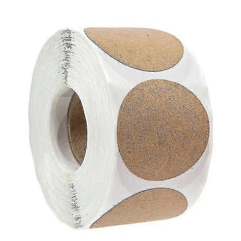 ナチュラルブラウンクラフトステッカー(ロールあたり500) - プライスタグ用