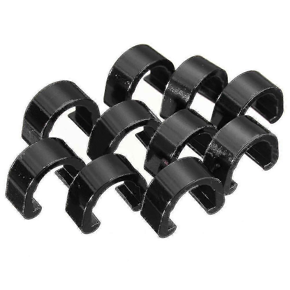 10pcs Noir VTT Vélo Vélo Câble Guide C-Clips Boucle