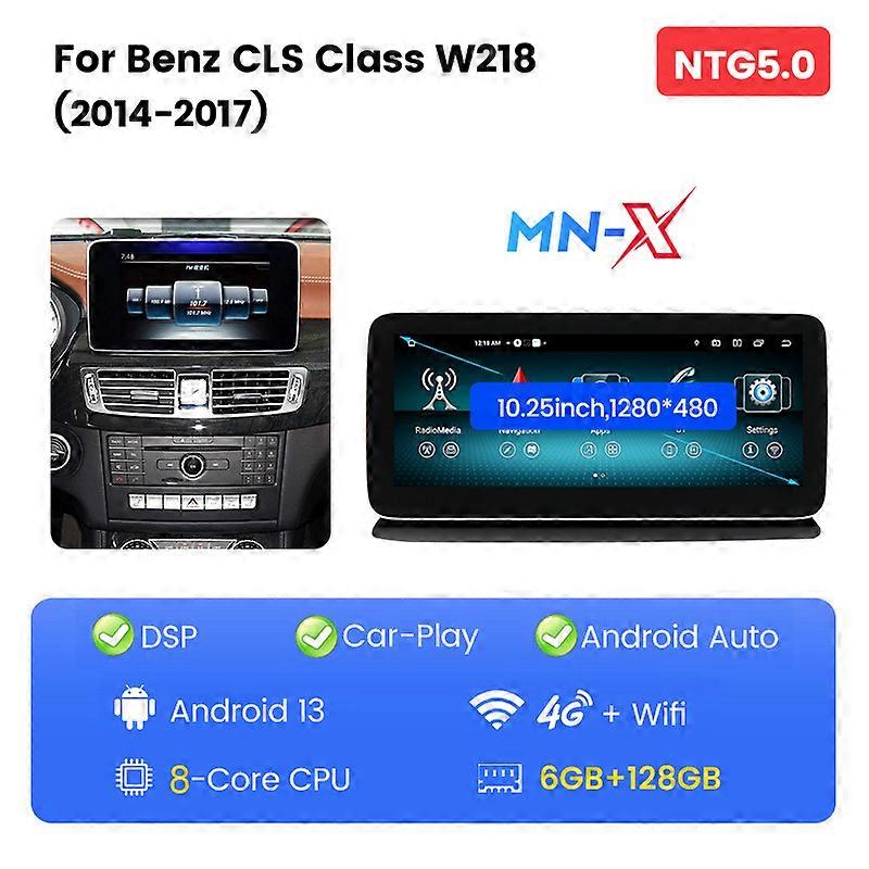 Android 13 Auto Radio Car Central Multimedia Player Intelligent System Screen Carplay for Benz CLS W218 2011-2018 Screen 4G SIM