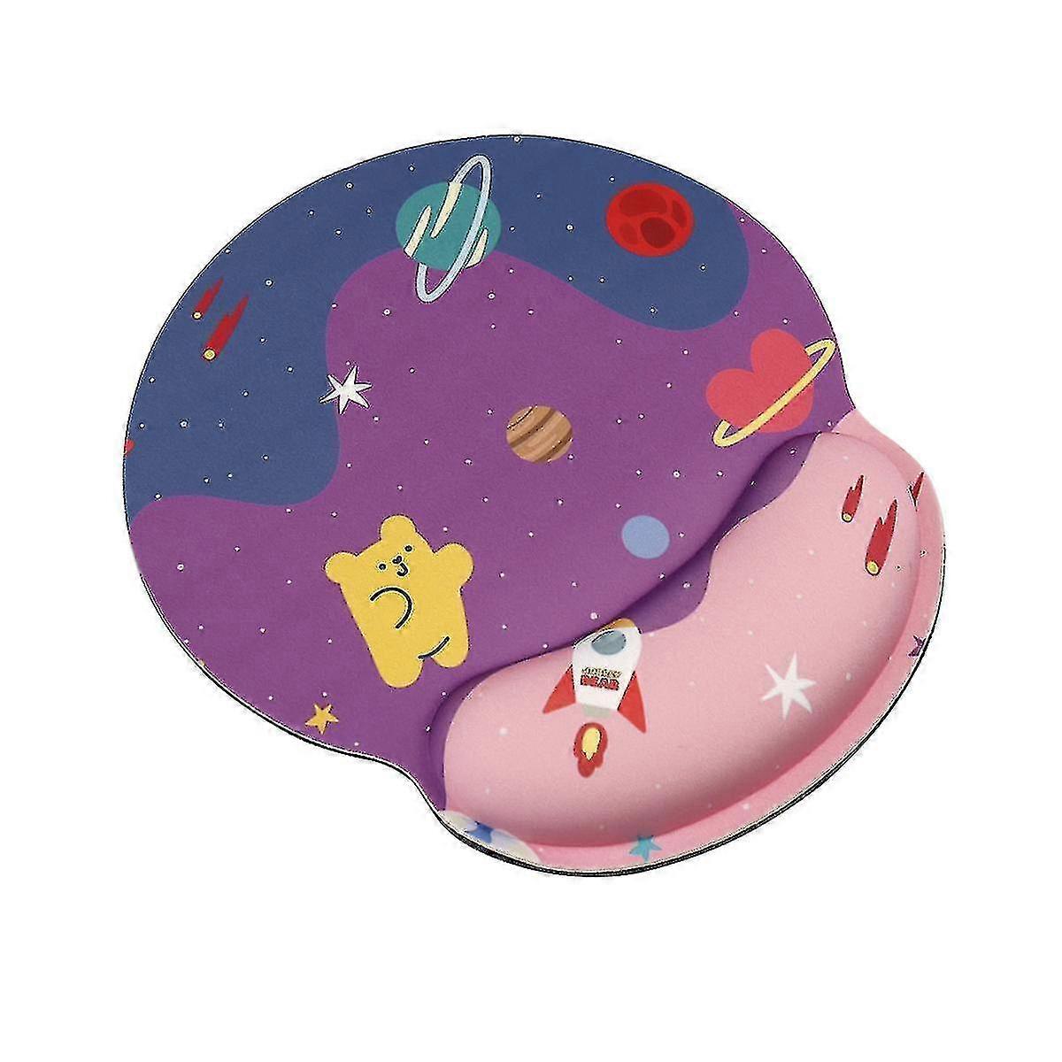 Mouse Pad Wrist Pad Pillow Memory Foam Mouse Pad Rubber Keyboard Pad Wrist Rest 2-piece Set-xinhan