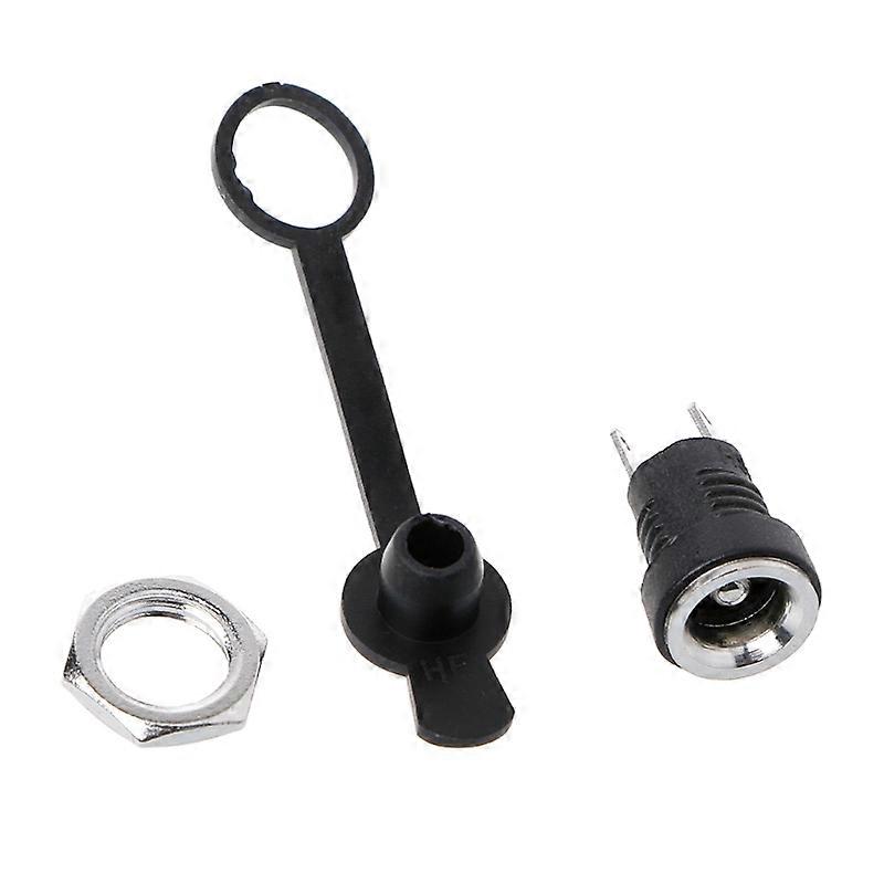 5.5mmx2.5mm Female DC Power Jack Plug Socket Waterproof Panel Mount Connector