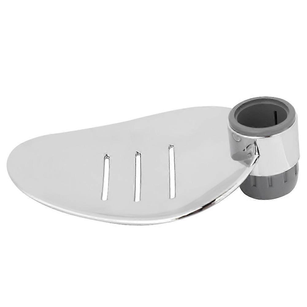 Lifting Rod Shower Soap Dish Rustproof Sponge Holder Tray for Bathroom