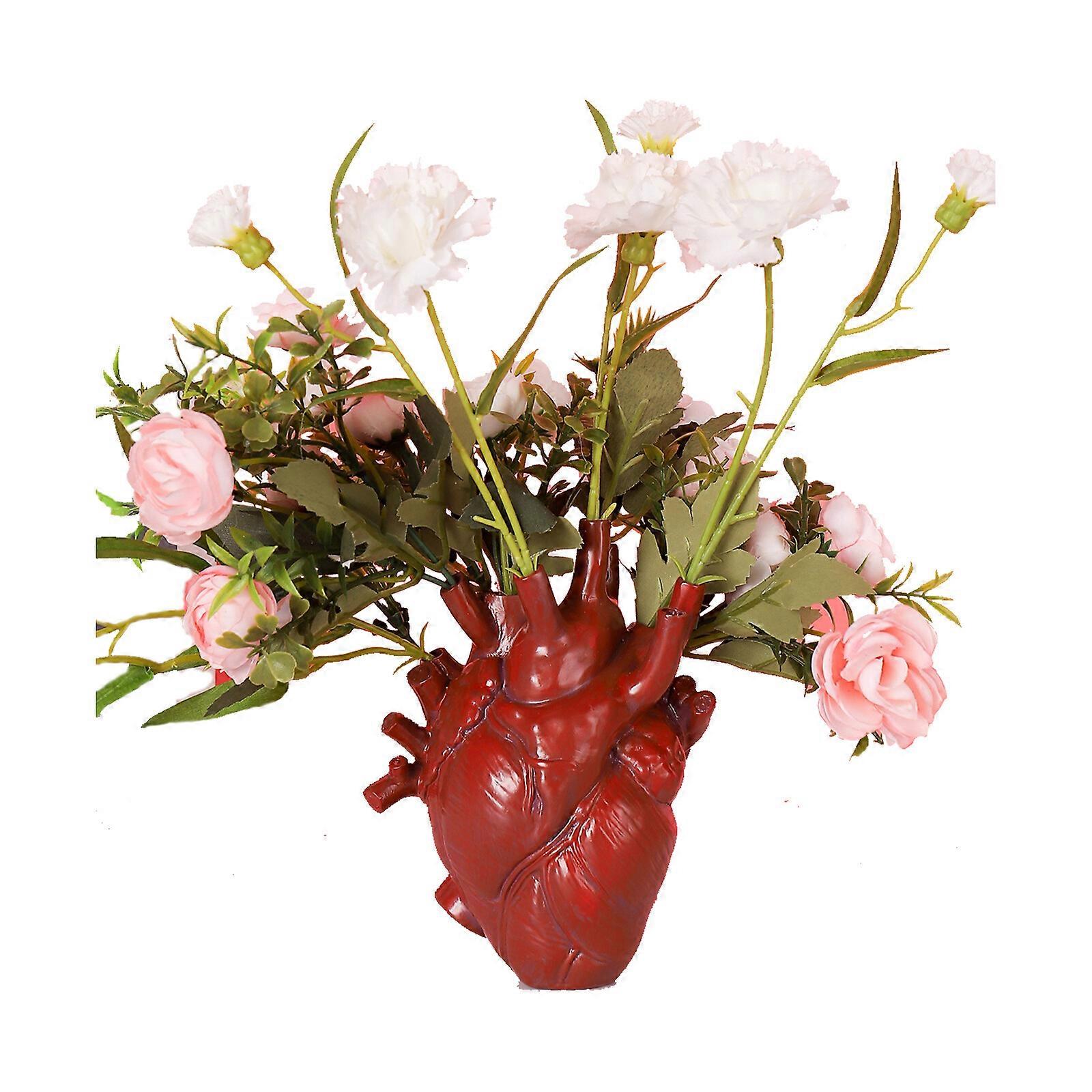 Hjärtvas Anatomisk hjärtformad blomvas dekorativt prydnadshantverk